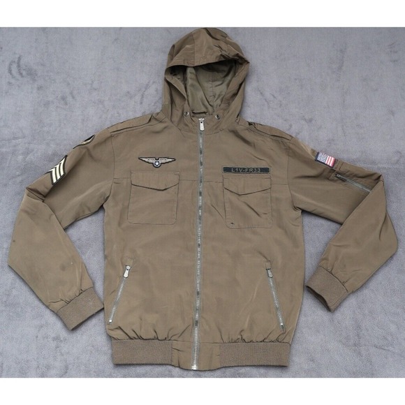 Champs Sports Gear Other - CSG Champs Sports Gear Jacket w/ Military Patches Lined Full Zip - Size: S/P